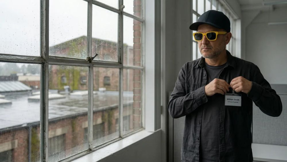 Person typing at computer with AI writing tools displayed on screen, representing self-proclaimed creative titles