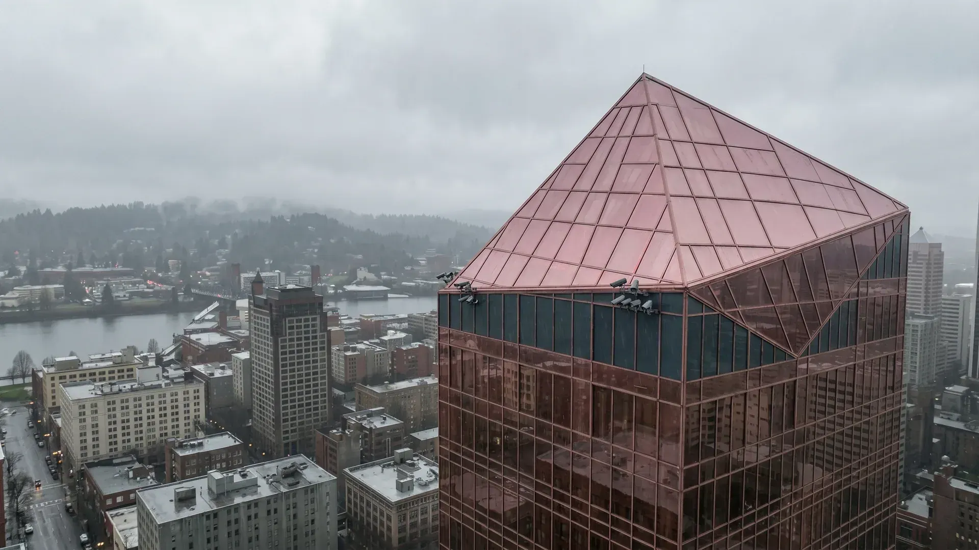 Lexicon Tower observation deck with "permanently closed" sign blocking public access to viewing area