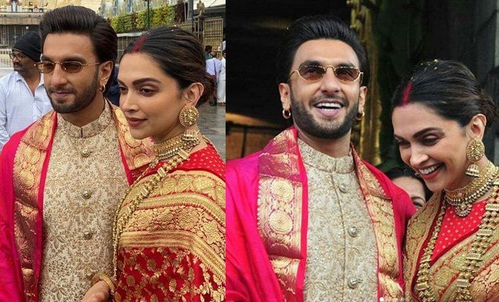 ഒന്നാം വിവാഹവാർഷികത്തിൽ തിരുപ്പതി ദർശനം നടത്തി രൺവീറും ദീപികയും