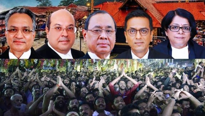 ശബരിമല യുവതീപ്രവേശ വിധി ഏഴംഗ ബെഞ്ചിന്; വിയോജിച്ച് രണ്ടു ജഡ്ജിമാർ