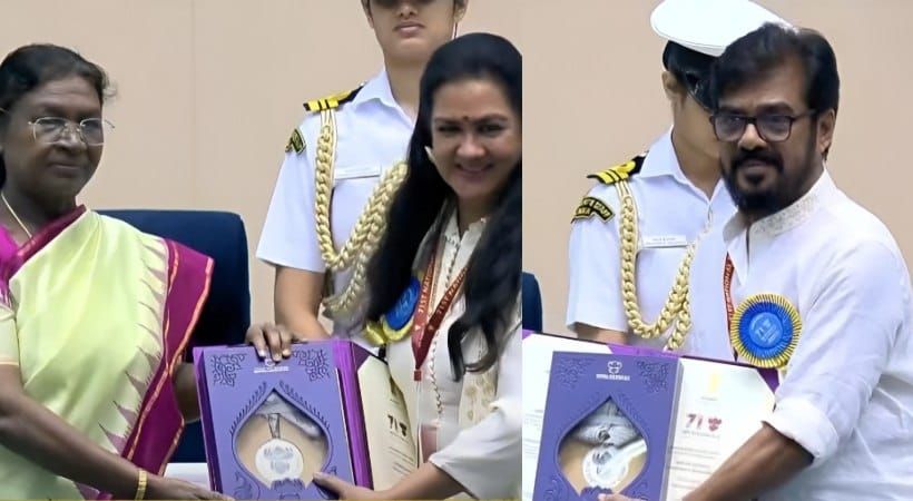 തിളങ്ങി ഉര്‍വശിയും വിജയരാഘവനും; മലയാളത്തിന് അഞ്ച് പുരസ്‌കാരങ്ങള്‍; ദേശീയ അവാര്‍ഡ് ഏറ്റുവാങ്ങി അഭിനേതാക്കള്‍