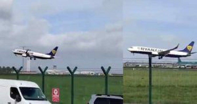 ലാന്‍ഡിങ് ചെയ്യാനൊരുങ്ങുമ്പോള്‍ ശക്തമായ കാറ്റില്‍ വിമാനത്തിന്റെ മുന്‍വശം മുകളിലേക്കുയര്‍ന്നു;  വിമാനം അതിസാഹസികമായി മുകളിലേക്ക് പറത്തി പൈലറ്റിന്റെ സാഹസം; വീഡിയോ