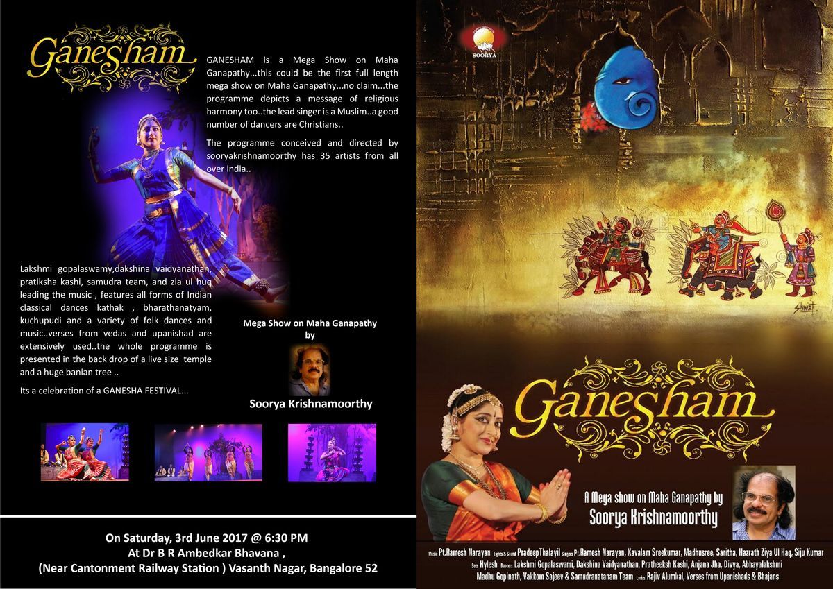 GANESHAM- a Mega Show on Maha Ganapathy on 3rd June