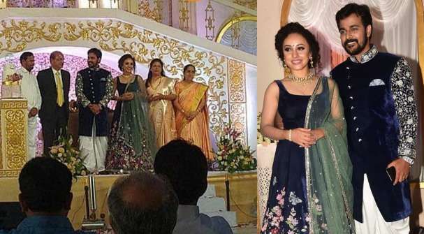 പേർളി ഇനി ശ്രീനിഷിന് സ്വന്തം; വൈറലായി  വിവാഹ സത്കാര ചിത്രങ്ങളും വീഡിയോയും