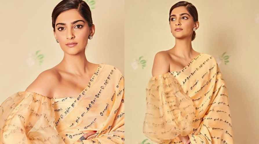 ബോളിവുഡ് ഫാഷനിസ്റ്റുകളെ അമ്പരപ്പിച്ച് സോനം കപൂറിന്‍റെ തമി‍ഴ് സാരി