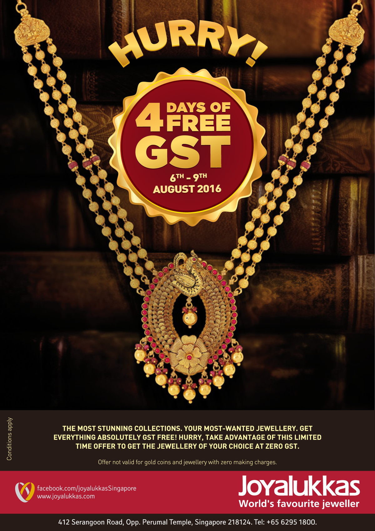 Celebrate National Day with Joyalukkas and get the jewellery of your choice at Free GST