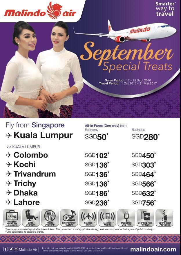 Malindo air announced September special treats