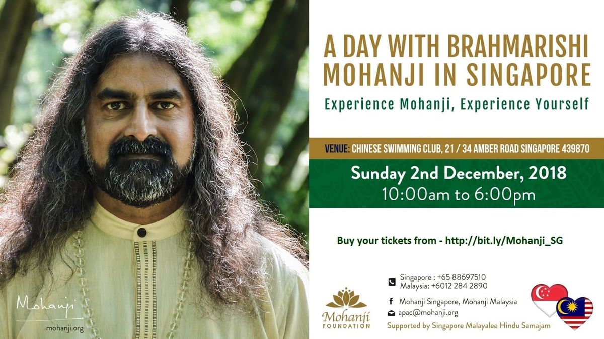 A day with Brahmarishi Mohanji in Singapore on 2nd December 2018