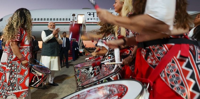 പ്രധാനമന്ത്രി ബ്രസീലിൽ; ഹൃദ്യമായ വരവേല്പ് നൽകി ഇന്ത്യൻ സമൂഹം