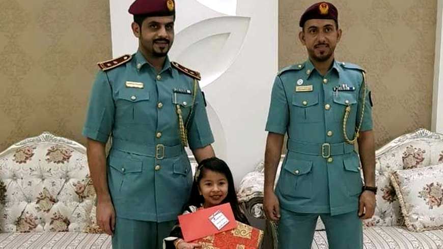ചെറിയ പെരുന്നാളിന് സമ്മാനം മോഹിച്ച സുമയ്യ അഹമ്മദ് നഖ്ബിയുടെ കൊച്ചു സ്വപ്നം സഫലമാക്കി യുഎഇ പൊലീസ്