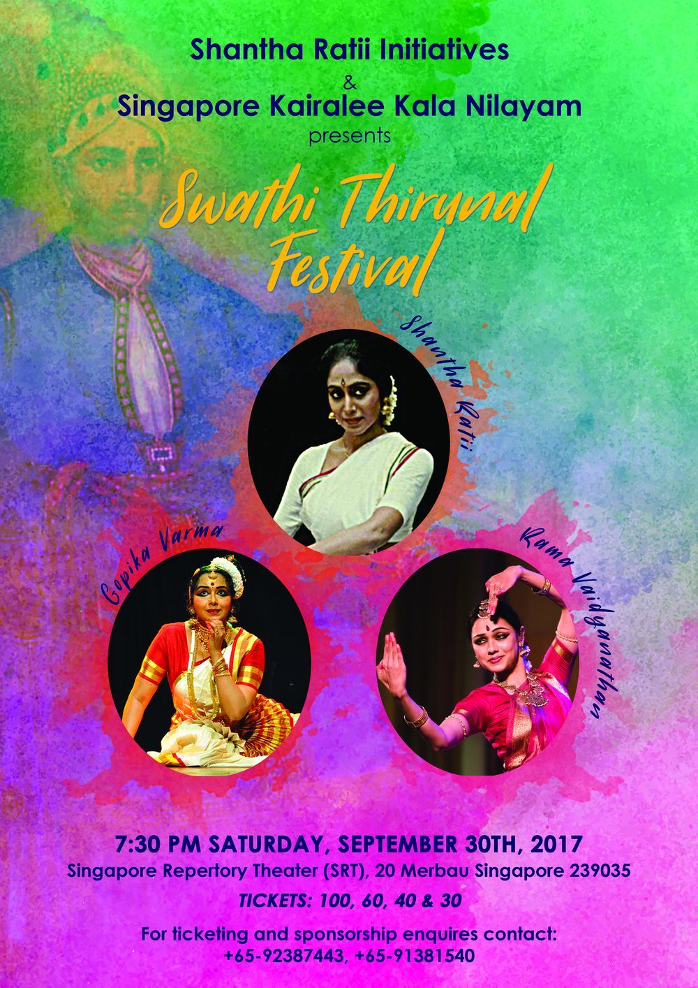 Swathi Thirunnal Festival on 30th Sep at Singapore Repertory Theatre