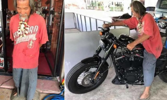 മുഷിഞ്ഞ വേഷവും വൃത്തിയില്ലാത്ത ശരീരവുമായി ഹാര്‍ലി ഡേവിഡ്‌സണ്‍ ഷോറൂമിലേക്ക് ആ വൃദ്ധന്‍ വന്നു; ഷോറൂമില്‍ നിന്നും വാഹനവുമായി തിരിച്ചിറങ്ങിയ അദ്ദേഹം ആണിപ്പോള്‍ സോഷ്യല്‍ മീഡിയയിലെ താരം