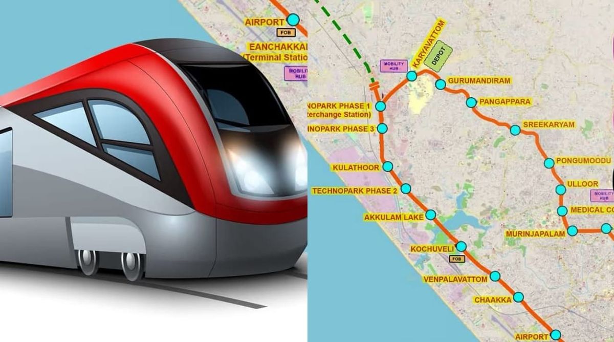 തിരുവനന്തപുരത്ത് ലൈറ്റ് മെട്രൊ റെയിൽ; ആദ്യഘട്ട അലൈൻമെന്‍റിന് അംഗീകാരം