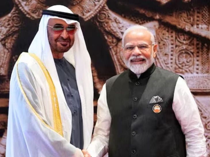 UAE president Al Nahyan arrives in India