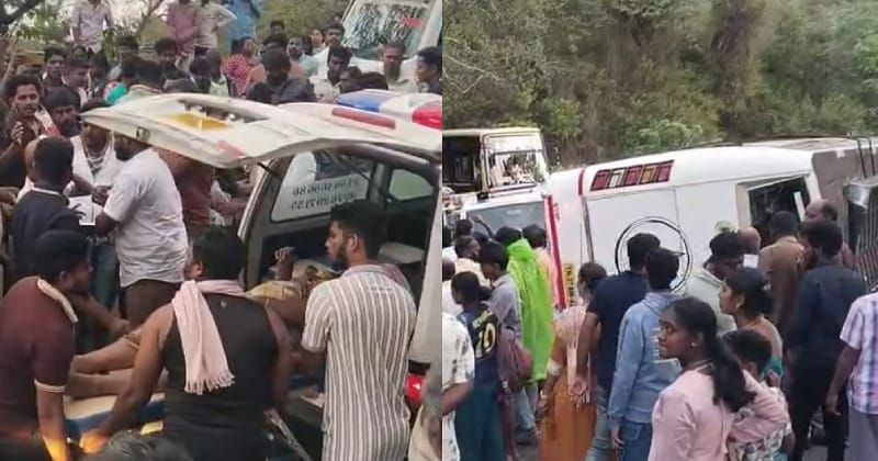 വാൽപ്പാറയിൽ വിനോദസഞ്ചാരികളുടെ ബസ് താഴ്ചയിലേക്ക് മറിഞ്ഞു; 20 പേർക്ക് പരിക്ക്