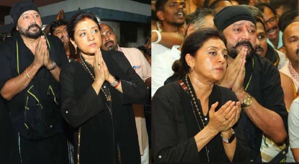 ജയറാമിനൊപ്പം ശബരിമലയിലെത്തി അയ്യപ്പനെ തൊഴുത് പാർവതി