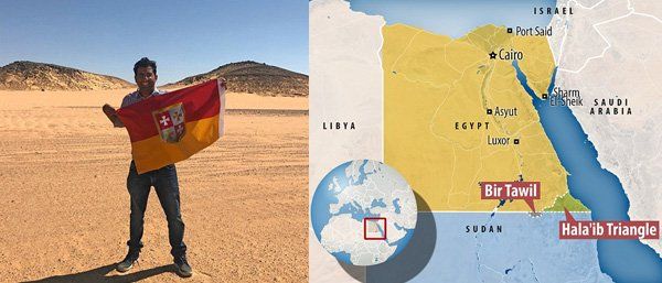 800 സ്‌ക്വയര്‍ മൈല്‍ സ്ഥലം സ്വന്തം രാജ്യമായി പ്രഖ്യാപിച്ചു; ഈജിപ്തിനും സുഡാനും ഇടയിലുള്ള ആളില്ലാരാജ്യത്തെ രാജാവാകാന്‍ ഇതാ ഒരു ഇന്ത്യക്കാരൻ