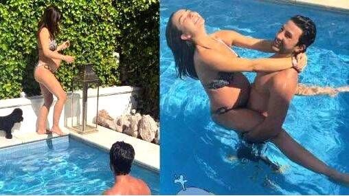 നിറവയറോടെ നിൽക്കുന്ന എമി ജാക്സനെ  എടുത്തുപൊക്കി ജോർജ്; വൈറലായി ചിത്രങ്ങൾ