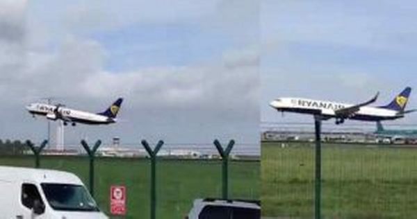 ലാന്‍ഡിങ് ചെയ്യാനൊരുങ്ങുമ്പോള്‍ ശക്തമായ കാറ്റില്‍ വിമാനത്തിന്റെ മുന്‍വശം മുകളിലേക്കുയര്‍ന്നു;  വിമാനം അതിസാഹസികമായി മുകളിലേക്ക് പറത്തി പൈലറ്റിന്റെ സാഹസം; വീഡിയോ