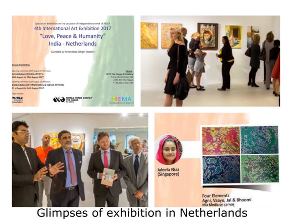Jaleela's Paintings at Art Exhibitions in Europe