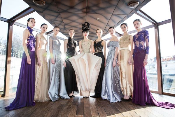 Stunning photos from Seine river’s floating haute couture show