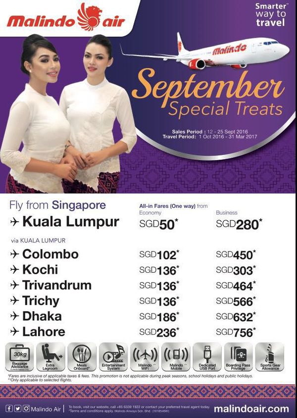 Malindo air announced September special treats