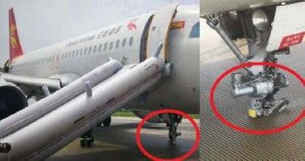 മുന്‍ചക്രങ്ങളില്ലാതെ ലാന്‍ഡ് ചെയ്യുന്ന വിമാനം; ജീവിതത്തിനും മരണത്തിനുമിടയിലൂടെ ഒരു വിമാനയാത്ര; വീഡിയോ വൈറല്‍