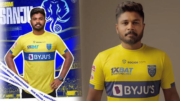 സ​ഞ്ജു സാം​സ​ണ്‍ ബ്ലാ​സ്റ്റേ​ഴ്സിന്‍റെ ബ്രാ​ന്‍ഡ് അം​ബാ​സ​ഡ​ര്‍