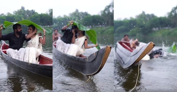 ഒന്ന് ഉമ്മവെക്കാൻ  നോക്കിയതാ... പക്ഷെ  ഇതൊരൊന്നൊന്നര  ഉമ്മ വെക്കലായിപ്പോയി; ചിരിപടർത്തി സേവ് ദി തീയതി വീഡിയോ