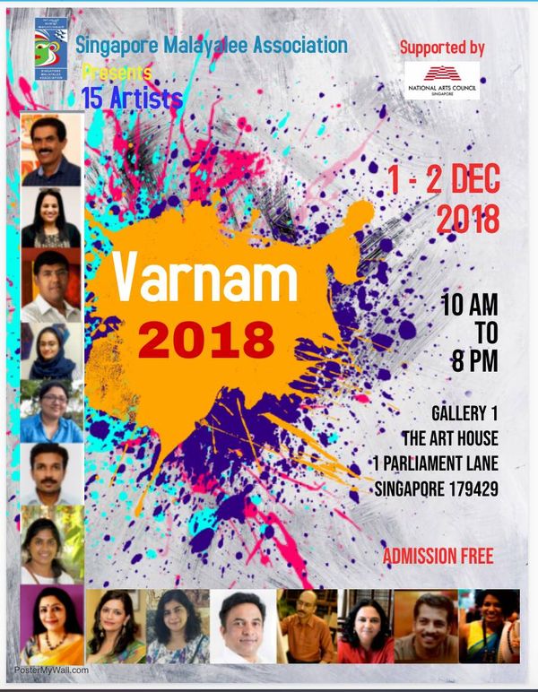 Varnam 2018 - A Fine Art Exhibition by The Singapore Malayalee Association