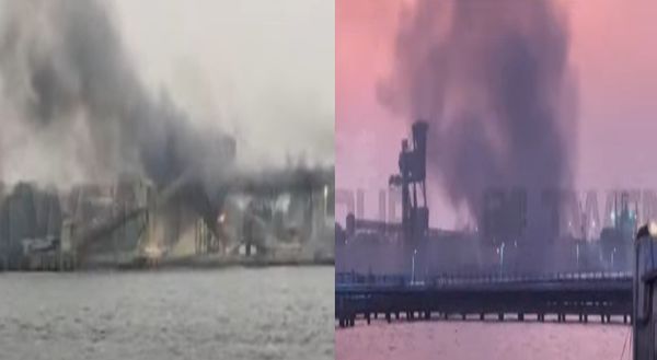 കൊച്ചി വെല്ലിങ്ടൺ ഐലൻഡിൽ വൻ തീപിടിത്തം