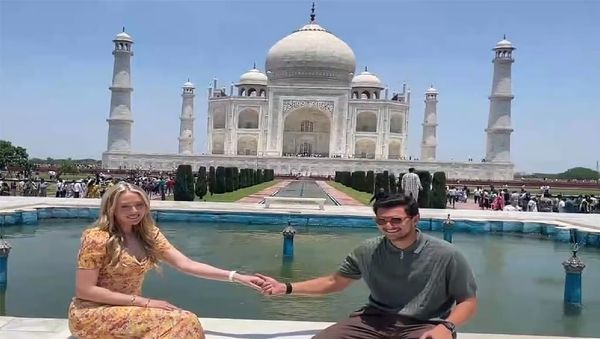 Donald Trump's daughter visits Taj Mahal