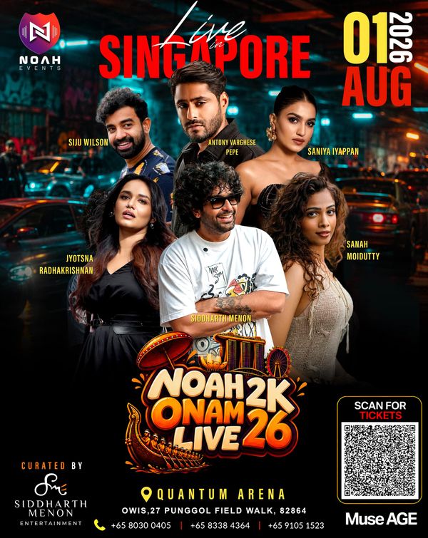 Noah Onam Live 2026: Singapore Set for a Star-Studded Onam Celebration with Popular Malayalam Film and Music Personalities