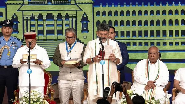 D K Shivakumar takes oath as Karnataka Chief Minister
