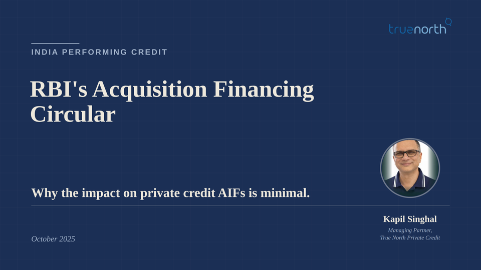 RBI's Acquisition Financing Circular and Private Credit AIFs: Why the Impact is Minimal