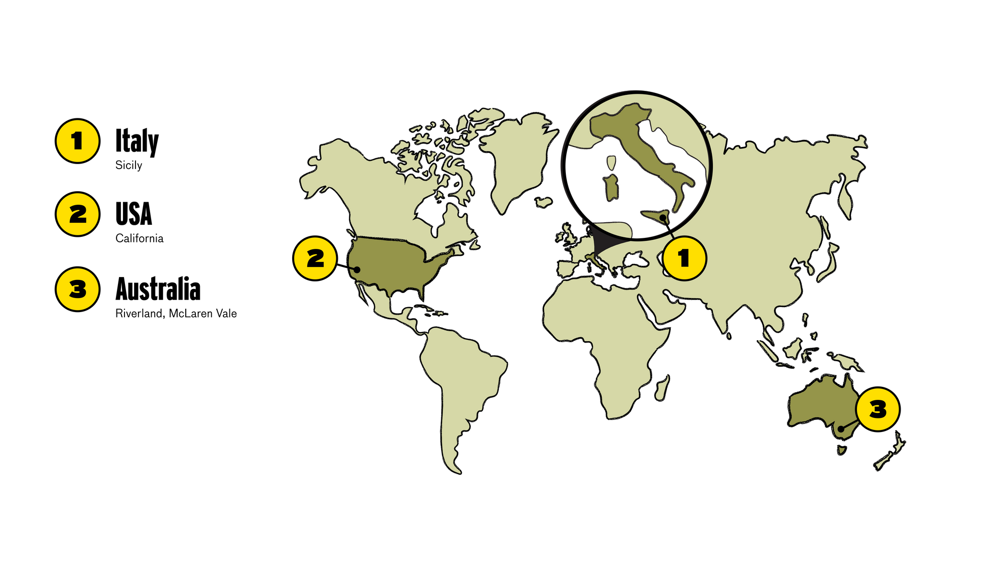 Mourvedre wine regions map
