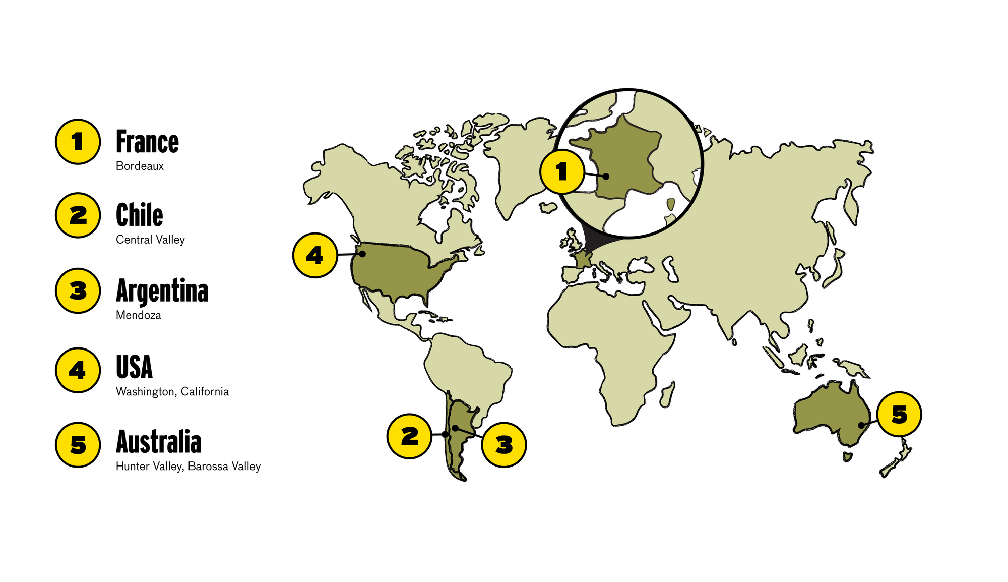 Semillon wine regions map