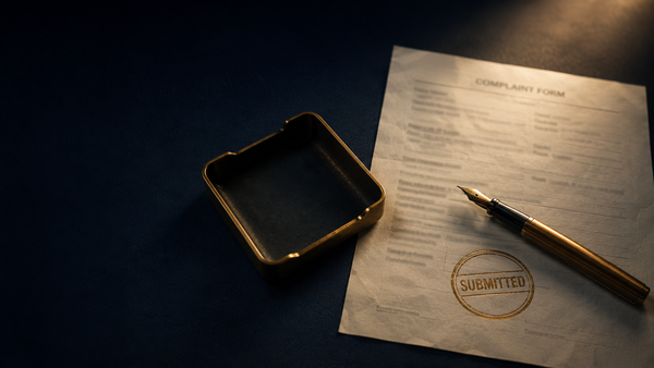 Lodging a complaint is not winning one