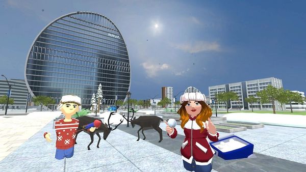 BBVA fête Noël avec ses employés dans le métavers