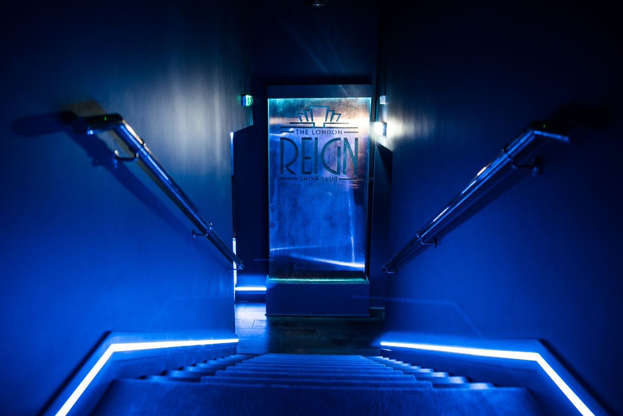 sachin and babi light blue dress The London Reign Showclub
