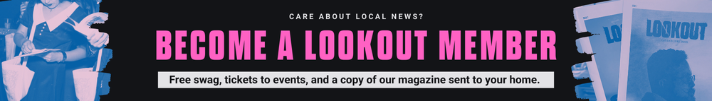 Advertisement to become a Lookout member, offering free swag and a magazine subscription.