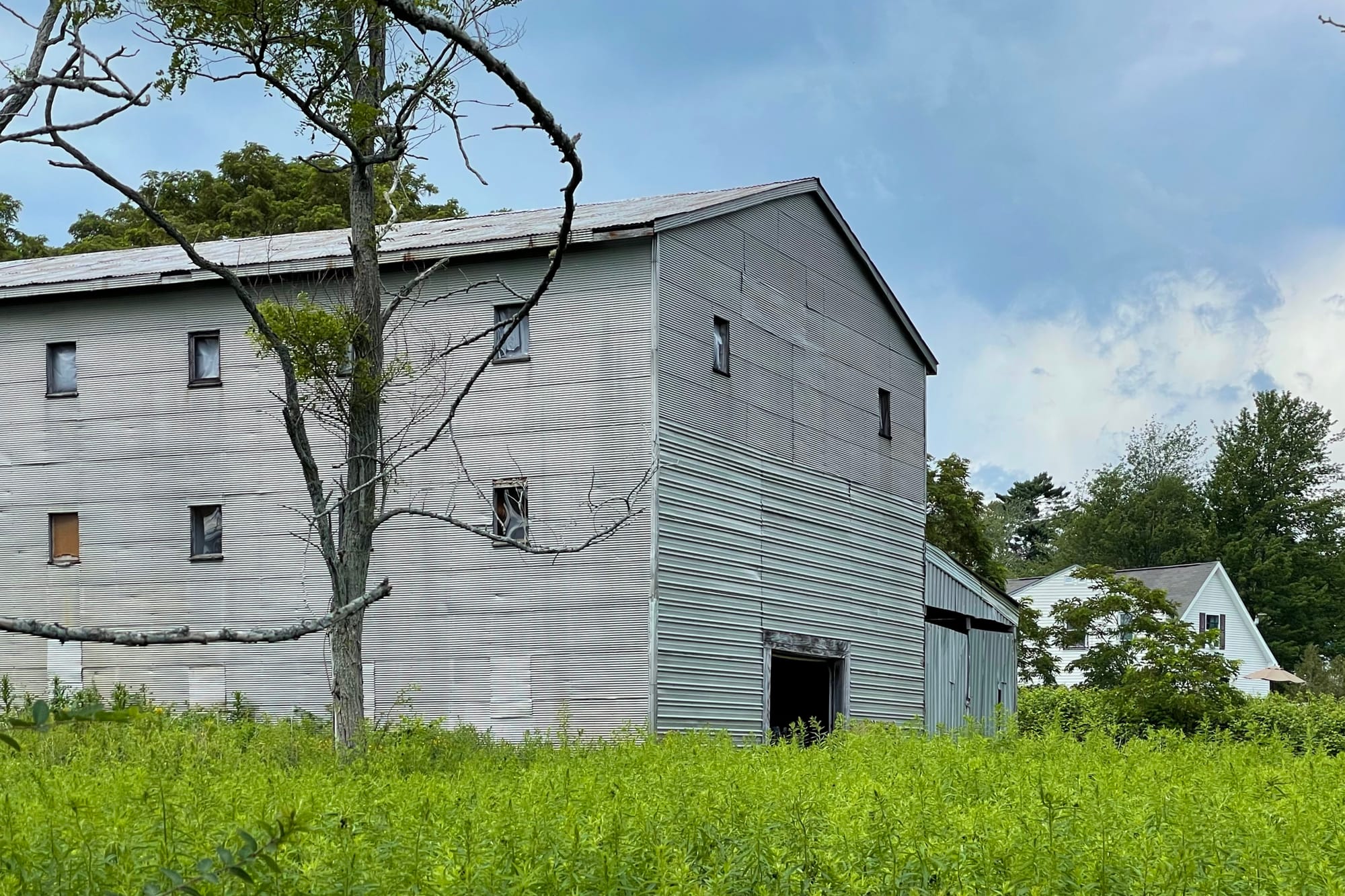 Photo of an open barn door, Cook's Corner, Brunswick, Maine [Taken by Frederick Lane, 2021]
