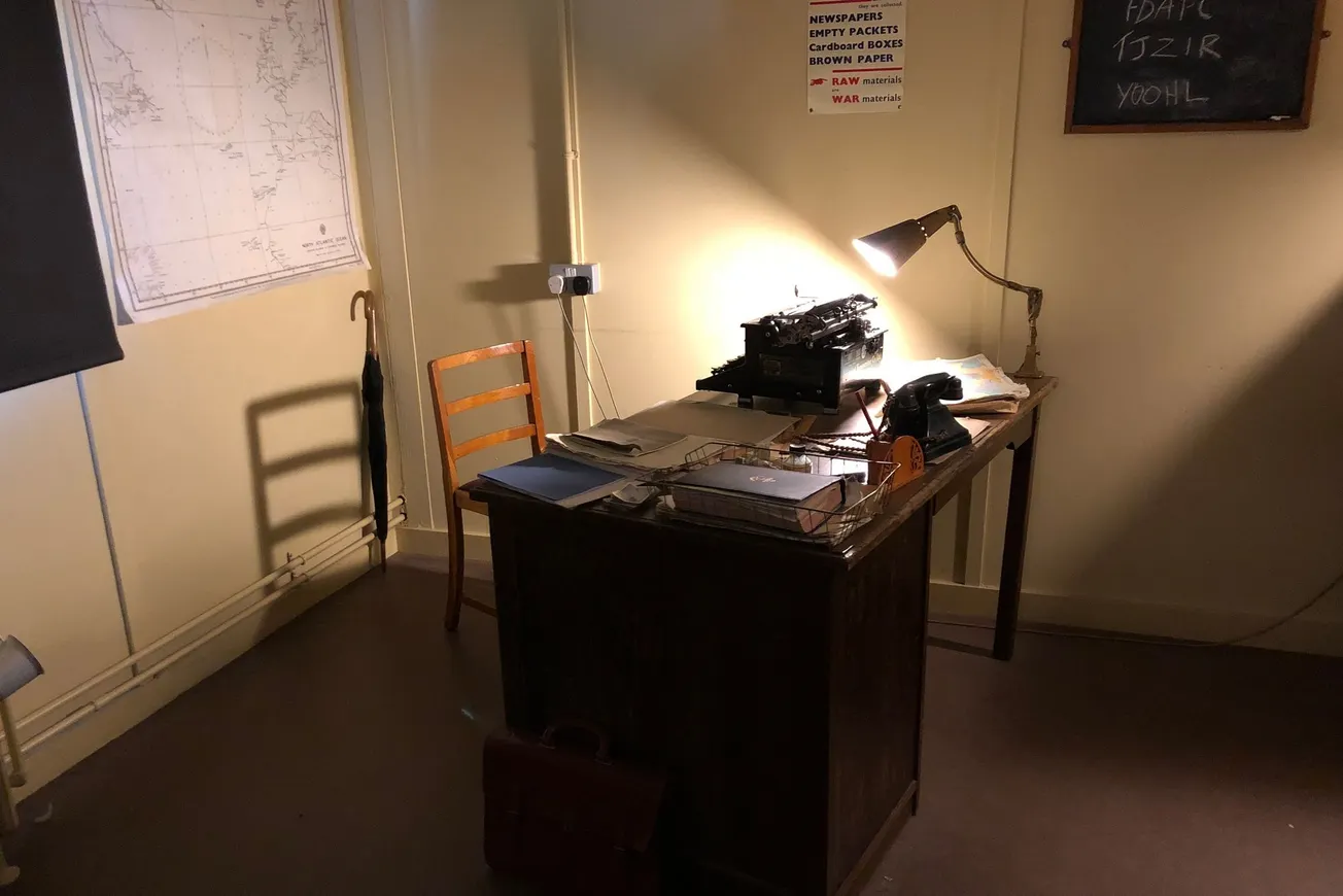 Desk with Old Typewriter, Bletchley Park, Milton Keynes, UK [Frederick Lane, 2018]
