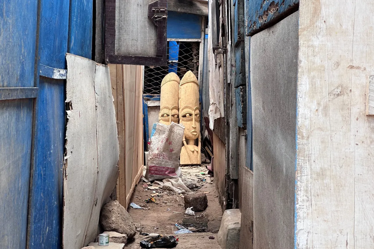 Unfinished Masks, Centre for National Culture, Accra, Ghana [Frederick Lane 2023]