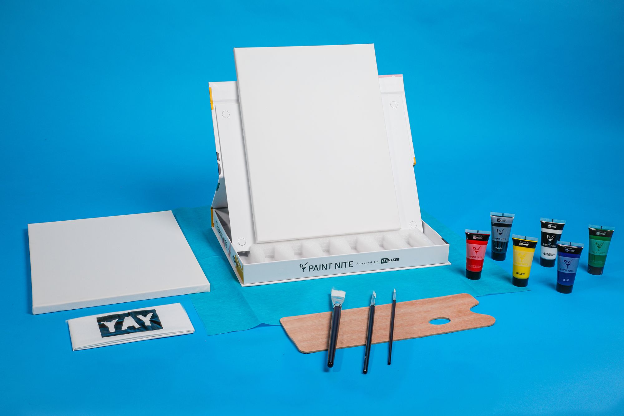 Paint night kit for an at-home paint and sip party