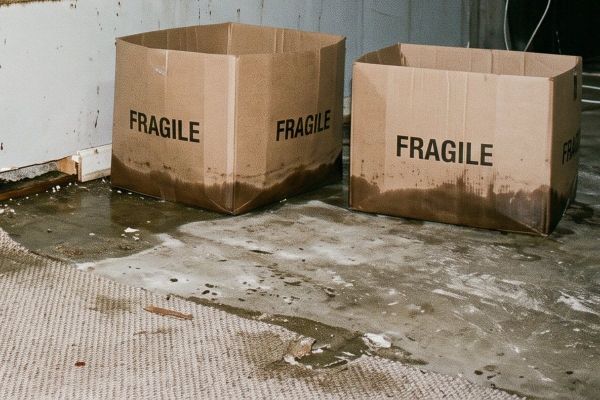 The cardboard boxes on your basement floor
