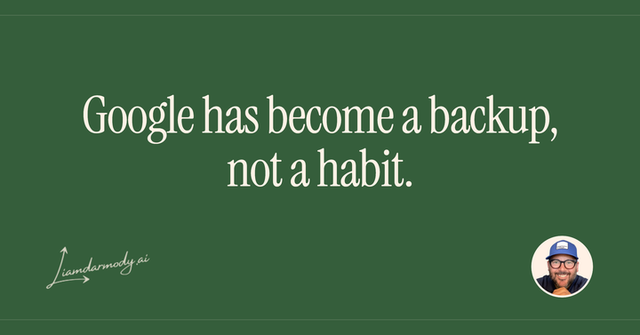Google has become a backup, not a habit. 