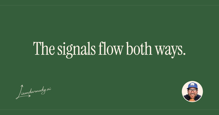 The signals flow both ways. 