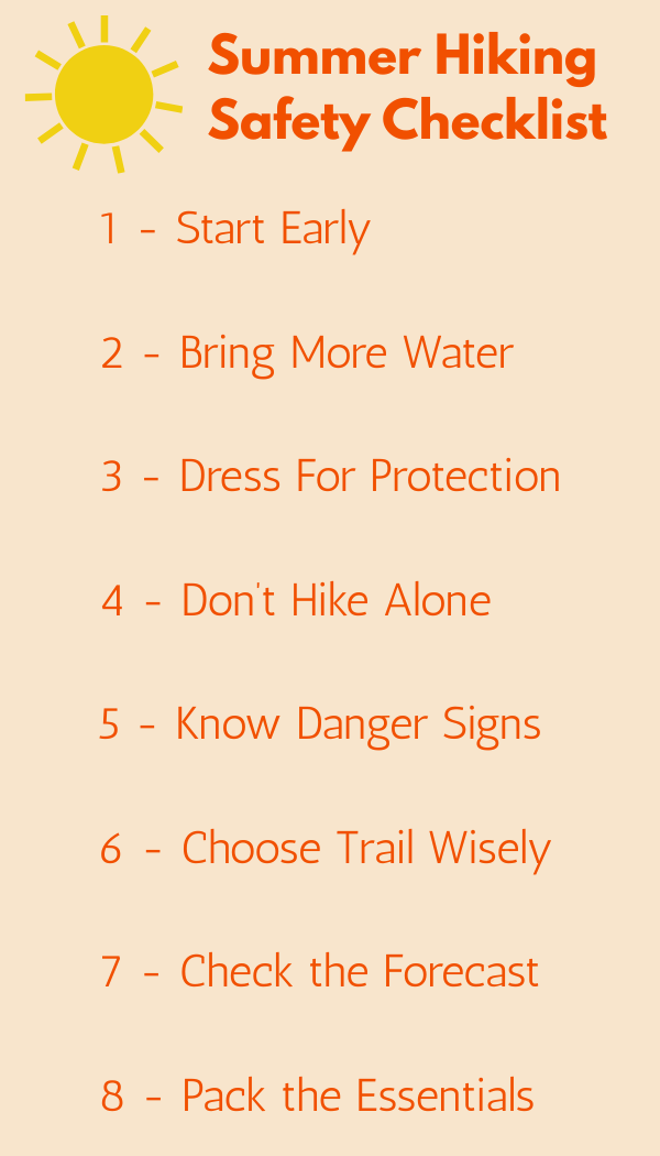 Summer Hiking Safety Checklist