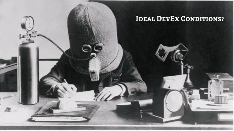A photograph showing a truly absurd helmet that entirely covers the head of a person